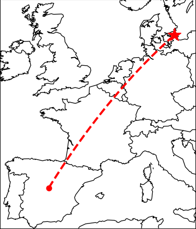 STSM mini map Denmark, Luis Saucedo Mora